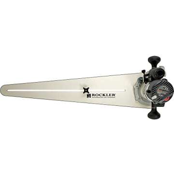 Rockler Circle Cutter Router Jig – Router Circle Cutting Jig Cuts Perfect Circles from 10” to 52” D - Circle Cutting Jig Includes Two Center Pivot Pins - Circle Cutting Tool Fits Most Popular Routers