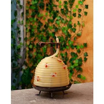 Candle by the Hour 70-Hour Beehive Candle, Eco-friendly Natural Beeswax with Cotton Wick