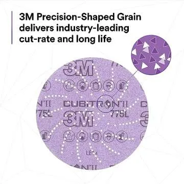 3M Xtract Cubitron II Hookit Clean Sanding Film Disc 775L, 120+, 5 in, Pack of 50 for Wood, Metal, a...