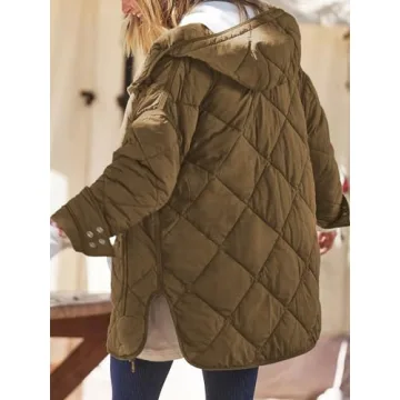 Dyexces Woman's Cozy Quilted Puffer Jacket for Winter