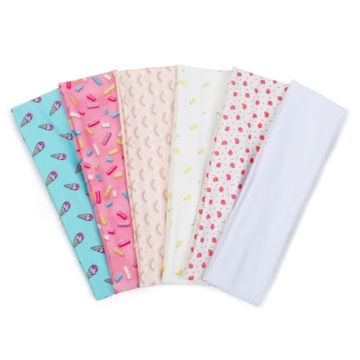 TERSE Fashion Headbands for Short Hair Non-Slip Elastic Floral Hairbands, Soft Fabric 2 Inches Thick...