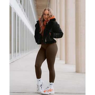 TRYTO Women's Active Easy Long / Regular Length Seamless Scrunch Legging Workout High Waist Butt Lif...