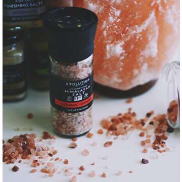 Evolution Salt Himalayan Gourmet Pink Salt, 100% Pure and Raw With 84 Trace Elements and Minerals. All Natural, Healthy, Kosher, and Non-GMO, Glass Grinder 4 Ounce, Course Grind
