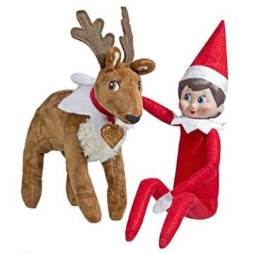 The Elf on the Shelf: A Christmas Tradition Blue Eyed North Pole Elf Girl with The Elf on a Shelf: Elf Pets Reindeer