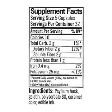 Quality Choice Daily Fiber Capsules for Regularity, 160 Count