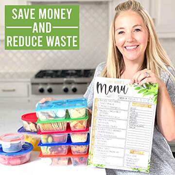 Hadley Designs Magnetic Weekly Meal Planner for Fridge