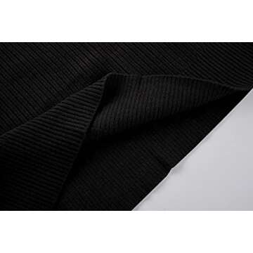 Stylish Trish Lucia Womens Turtleneck Oversized Dress Black