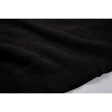 Stylish Trish Lucia Womens Turtleneck Oversized Dress Black