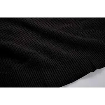 Stylish Trish Lucia Womens Turtleneck Oversized Dress Black