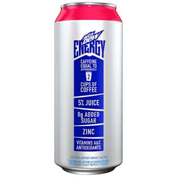 MTN Dew Energy, Pomegranate Blue Burst,16oz Cans (12Pack)