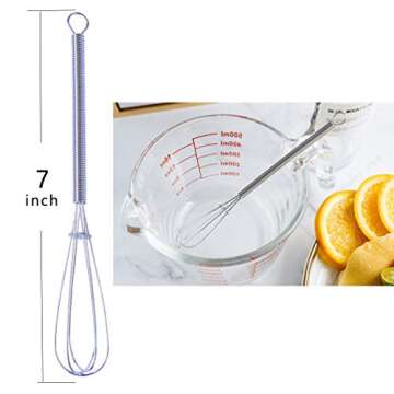 12 Pcs 7 Inch Mini Whisks Wire Wisk Kitchen