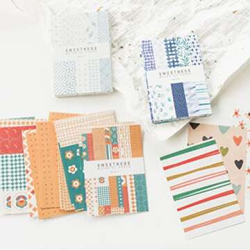 500 Sheets Vintage Scrapbook Paper Set Aesthetic Stationery Paper Supplies Decorative Paper for DIY Art Crafts Scrapbooking Journal Photo Album