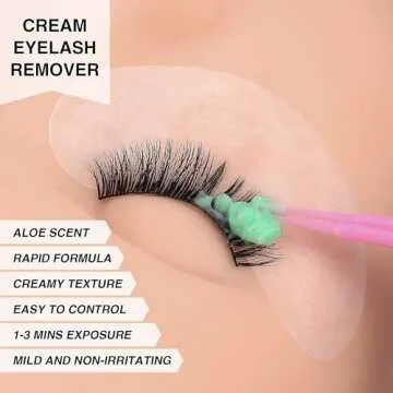LASHVIEW Eyelash Extension Remover Cream, Light Aloe Flavor Cream,Eyelash Adhesive Remover, Professional Eyelash Extensions Remover for Salon,5g
