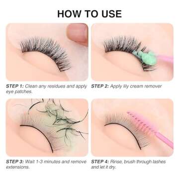 LASHVIEW Eyelash Extension Remover Cream, Light Aloe Flavor Cream,Eyelash Adhesive Remover, Professional Eyelash Extensions Remover for Salon,5g