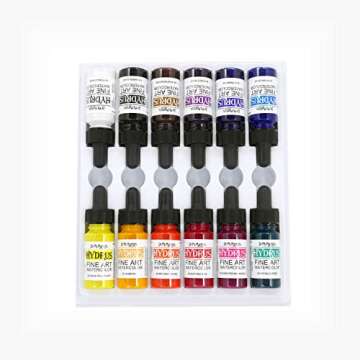 Dr. Ph. Martin's Hydrus Fine Art Watercolor, 0.5 Fl Oz (Pack of 6), Set 1 Colors