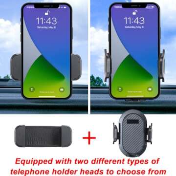 Neepiar Phone Mount Compatible with Jeep Wrangler 2018-2023 JL JLU 2020-2023 Gladiator JT Dash Tray ...