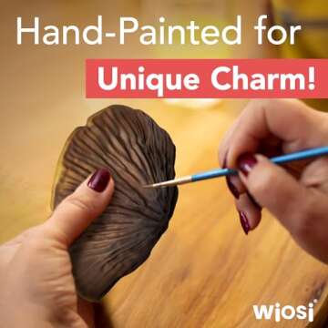 Wiosi 5-Piece Turkey Gill Mushroom Floating Shelves for Decorating Wall | Shelves for Room Wall | Perfect Floating Shelves for Room Decor | Leopard Gecko Tank Accessories