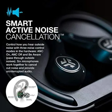 JLab Epic Air Sport ANC Bluetooth Earbuds for Workouts