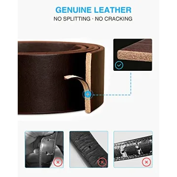 CHAOREN Women's Leather Belt with Gold Buckle for Style