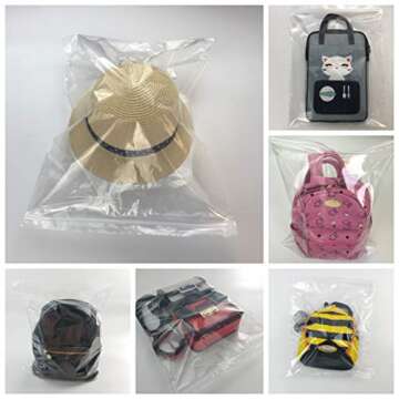 HomeDo 25 Count Compression Travel Space Saver Storage Bags, Resealable Poly Bags, Reclosable Plastic Zip Bags, Reusable Packing Sacks, 14" x 18", 4.7 Mil Thick