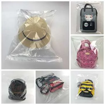 HomeDo 25 Count Compression Travel Space Saver Storage Bags, Resealable Poly Bags, Reclosable Plastic Zip Bags, Reusable Packing Sacks, 14" x 18", 4.7 Mil Thick