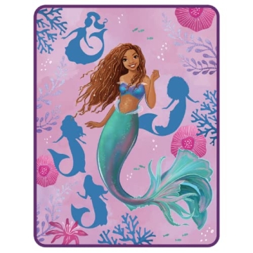 Little Mermaid Plush Throw for Kids - Soft and Colorful Blanket
