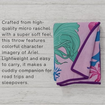 Little Mermaid Plush Throw for Kids - Soft and Colorful Blanket