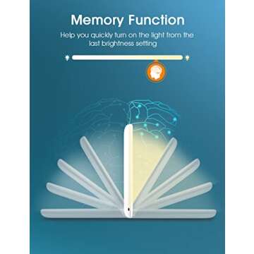 Light Therapy Lamp, UV-Free 10000Lux Therapy Light, Sunlight Lamp with 3 Color Temperature & 4 Brightness Levels, 4 Timer with Memory Function, Touch Control & Compact Size