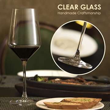 S SALIENT Hand-Blown Crystal Wine Glass Set of 6