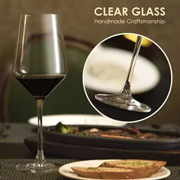 S SALIENT Hand-Blown Crystal Wine Glass Set of 6