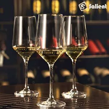 S SALIENT Hand-Blown Crystal Wine Glass Set of 6