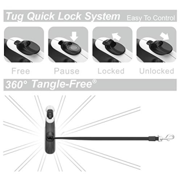 TUG Retractable Dog Leash | 16 ft Tangle-Free Control | Ergonomic Design