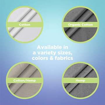 Bean Products Cotton Stall Shower Curtain (Natural), [36" x 74"] | All Natural Materials | Works with Tub, Bath and Stall Showers