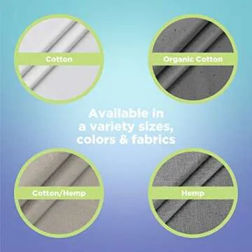 Bean Products Cotton Stall Shower Curtain (Natural), [36" x 74"] | All Natural Materials | Works with Tub, Bath and Stall Showers