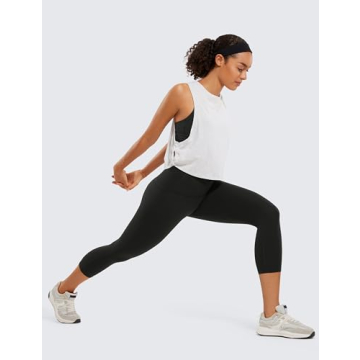 CRZ YOGA Women's Butterluxe Workout Capris with Pockets