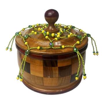 Sopera de Orula (7" x 4.5") with Collar de Maya for Santeria Rituals