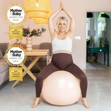 BABYGO® Birthing Ball for Pregnancy & Labor + Award Winning Book - 5X Stronger Eco Friendly Materia...