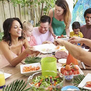 Hicarer Palm Leaves Fake Tropical Leaf Artificial Leaves Decoration Fake Monstera Tropical Leaves (30 Pieces, Color Set 1)