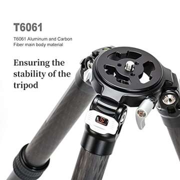 SUNWAYFOTO T3640CM Fiber Tripod for Video Camera Photography Outdoor Waterproof