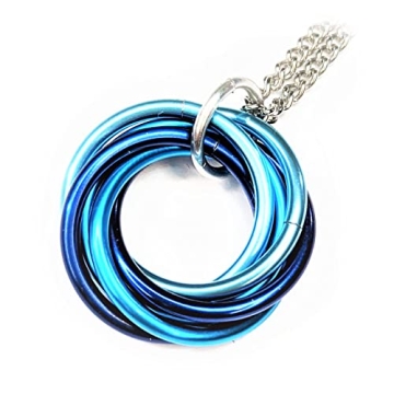 Möbii Medium Pendant Necklace - Fidget Infinity Loop Jewelry in Multicolor