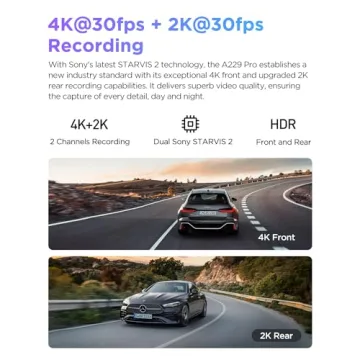 VIOFO A229 Pro 4K HDR Dual Dash Cam with Voice Control