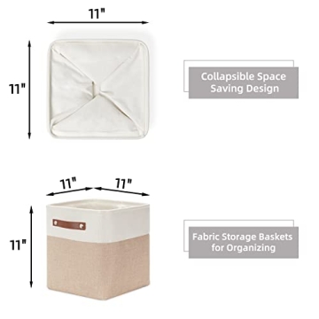 HNZIGE Foldable Storage Cubes Set of 4 for Organizing