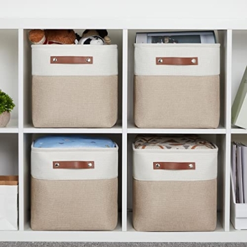 HNZIGE Foldable Storage Cubes Set of 4 for Organizing
