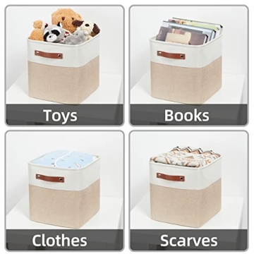 HNZIGE Foldable Storage Cubes Set of 4 for Organizing