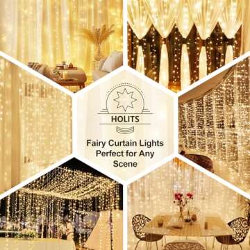HOLITS 300 LED Fairy Lights for Festive Ambiance