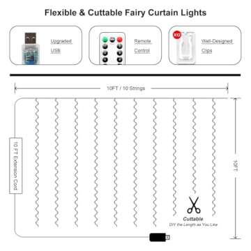 HOLITS 300 LED Fairy Lights for Festive Ambiance