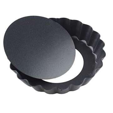 Laxinis World 5 Inch Quiche Pans Set of 6 Non-Stick