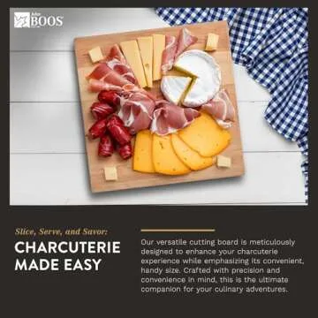 John Boos Square Cutting Board 12inch Maple with Feet