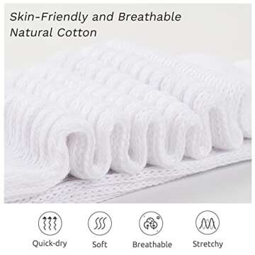 JOCMIC Slouch Socks for Woman 3 Pairs Women Scrunch Socks Extra Long Knee High Slouchy Socks Size 6-11 Black+White+Grey