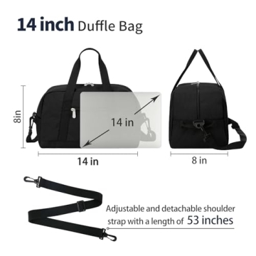 Apenze Small Gym Bag Lightweight Carry On Mini Duffel Bag